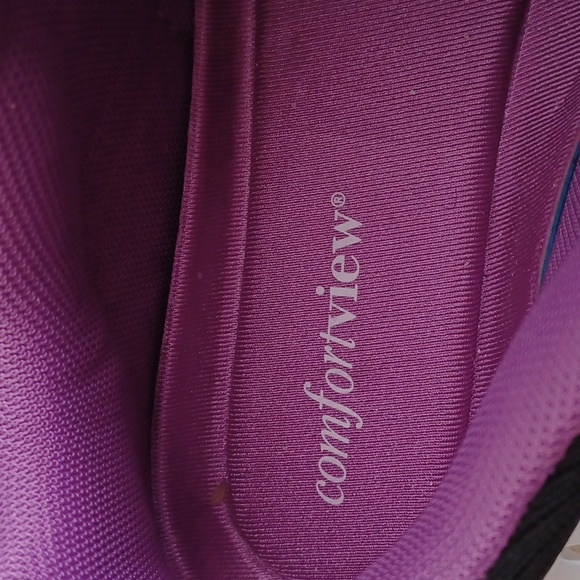 Comfortview Mesh Sneakers - Women's Size 8.5 Wide  Black/White/Purple - NWOT - Picture 7 of 8